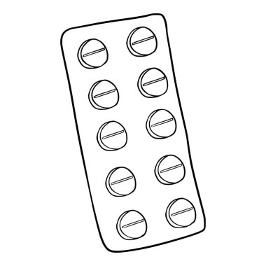 su toplayan ilaç çizimi elle izole edilmiş vektörü çizer