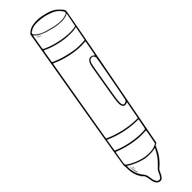 Pastel çizim elle izole edilmiş vektörü çizdi