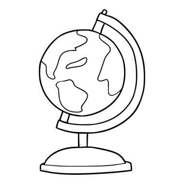 dünya çizim eli izole edilmiş vektörü çizer