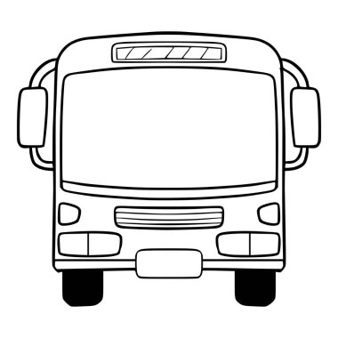 bus illüstrasyon el çizimi izole vektör