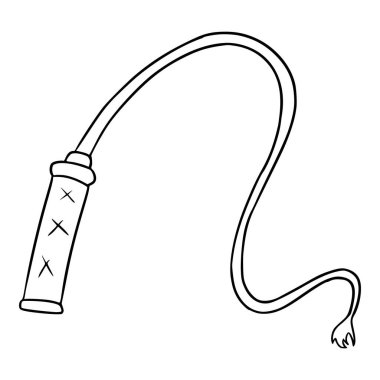 Kırbaç çizimi el çizimi izole vektör