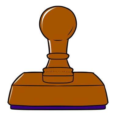 kauçuk damga çizimi elle izole edilmiş vektör