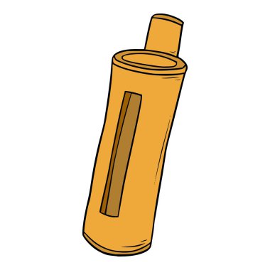 Kentongan bambu illüstrasyon eli adı verilen Endonezya alet alarmı izole edilmiş vektörü çizdi