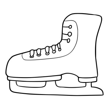 buz pateni çizimi el çizimi izole vektör çizimi