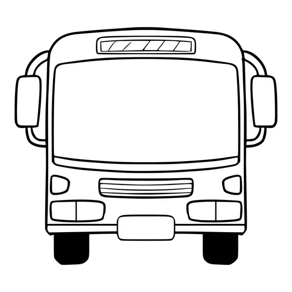 bus illüstrasyon el çizimi izole vektör
