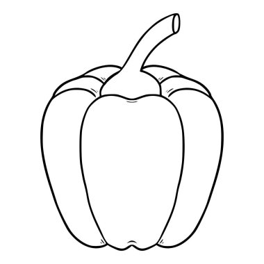 biber çizimi el çizimi izole edilmiş vektör