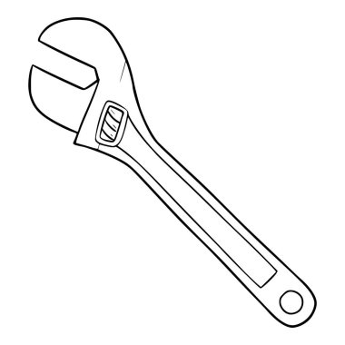 Ayarlanabilir anahtar çizimi el çizimi izole edilmiş vektör çizimi