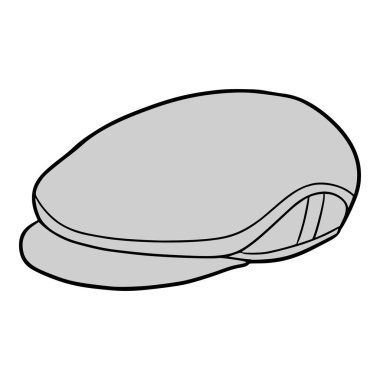 Düz başlıklı sarmaşık çizimi el izole edilmiş vektör