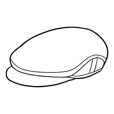 Düz başlıklı sarmaşık çizimi elle izole edilmiş vektörü çizer