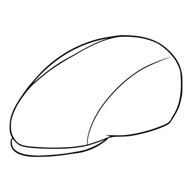 Düz başlıklı ascot illüstrasyon el çizimi izole edilmiş vektör