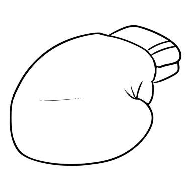 Boks eldiveni çizimi elle izole edilmiş vektörü çizer