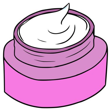 Temizleme kremi çizimi elle izole edilmiş vektör