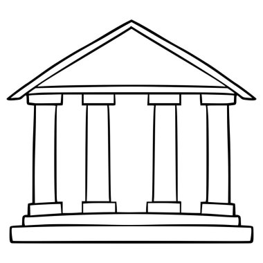 sütun çizimi el çizimi izole edilmiş vektör