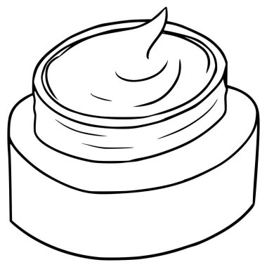 Fırça kremi çizimi el çizimi izole vektör çizimi