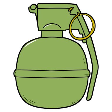 El bombası çizimi izole edilmiş vektör