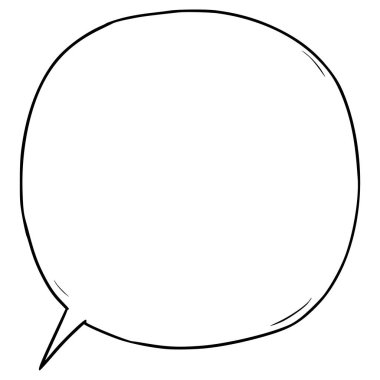 normal konuşma balonu metin komik el çizimi vektörü