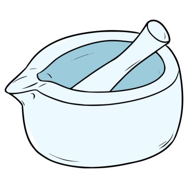 Havan topu illüstrasyonu elle izole edilmiş vektör çizdi