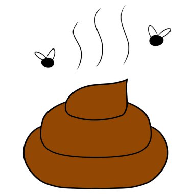 kaka simgesi çizimi elle izole edilmiş vektör