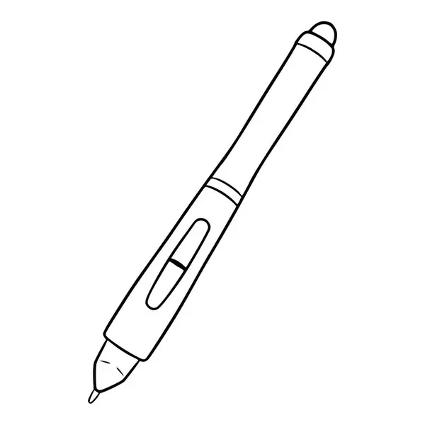 Stylus kalem çizimi el çizimi izole vektör çizimi