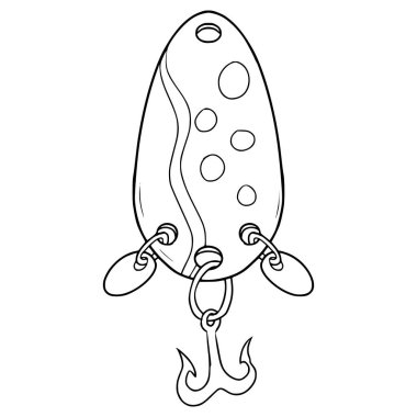 mook yemi balık yemi çizim el çizimi taslak vektörü