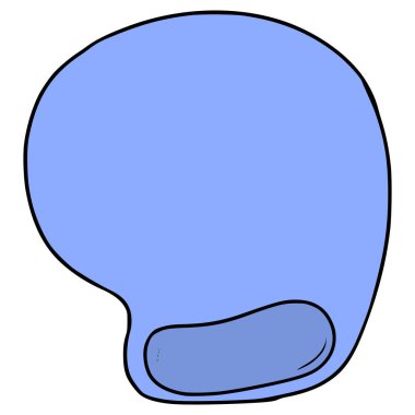 mavi fare resimli el izole edilmiş vektör çizdi