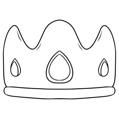 karalama tacı çizimi el çizimi ana hat vektörü