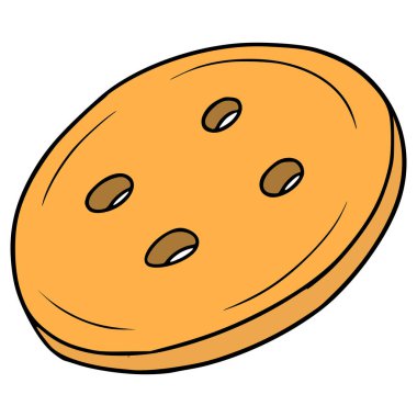 gömlek düğmesi illüstrasyon el çizimi izole vektör