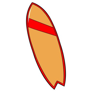 Sörf tahtası çizimi elle izole edilmiş vektör