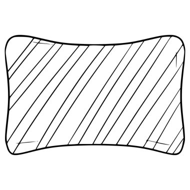 desenli yastıklar çizim el çizimi ana hat vektörü