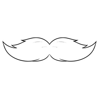 Bıyık çizimi el çizimi taslak vektörü