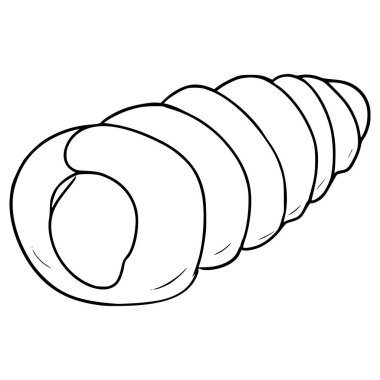 çikolata cornet ekmek çizimi el çizimi taslak vektör