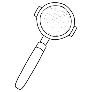 Portafilinter el çizimi taslak vektörü