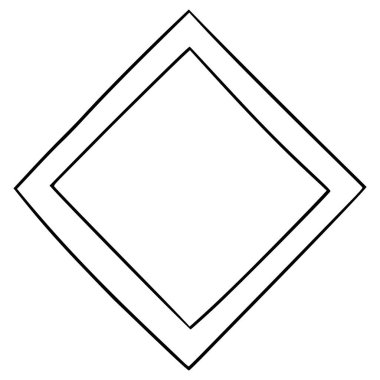 ingwaz runik çizim el çizimi ana hat vektörü