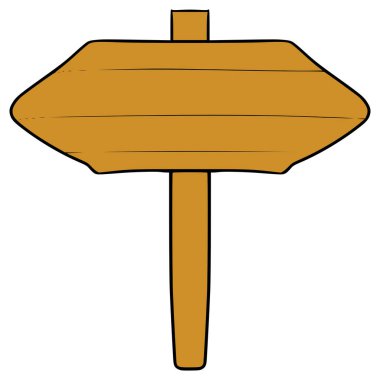 Tahta ok işareti sol ve sağ çizim el izole edilmiş vektör