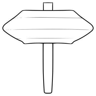 ahşap ok işareti sol ve sağ çizim el çizim ana çizim vektörü