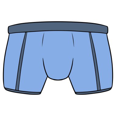 Sandık iç çamaşırı resimli el izole edilmiş vektör çizer