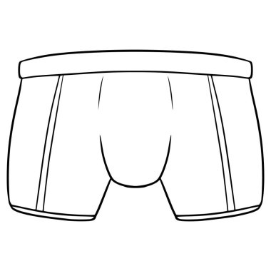 Sandık külot çizimi el çizimi taslak vektörü