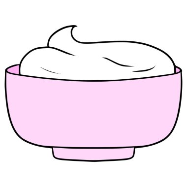 mayonez sosu çizimi elle izole edilmiş vektör