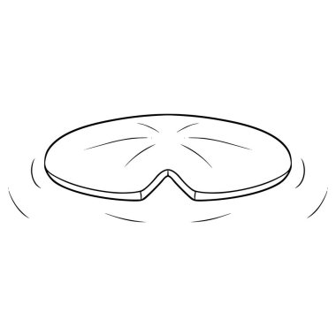 Lilypad illüstrasyon el çizimi ana hatlı vektör