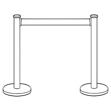 stanchion ip illüstrasyon el çizimi ana hatlı vektör