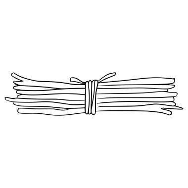 Dal destesi çizilmiş el çizimi taslak vektörü