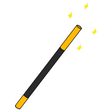 Sihirli değnek çizim elle izole edilmiş vektör