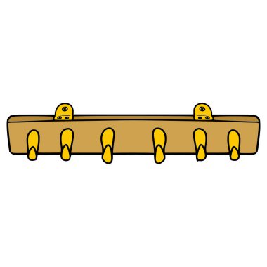 kanca askısı çizimi elle izole edilmiş vektör