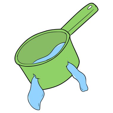 Bozuk su dipçiği çizimi elle izole edilmiş vektör