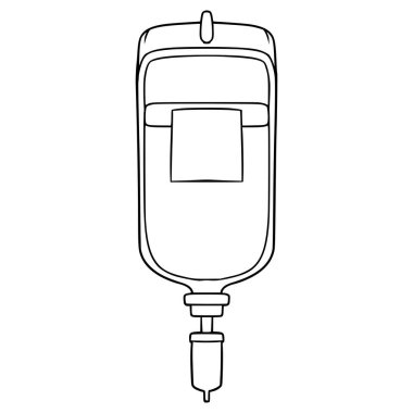 Serum damlası çizimi el çizimi ana hat vektörü