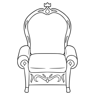 Taht çizimi el çizimi ana hat vektörü