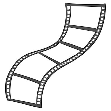 film şeridi çizimi el izole vektörü