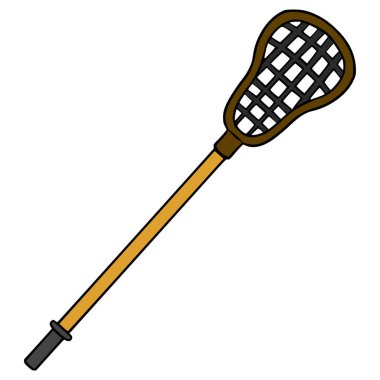 Lacrosse çubukları el çizimi izole vektör