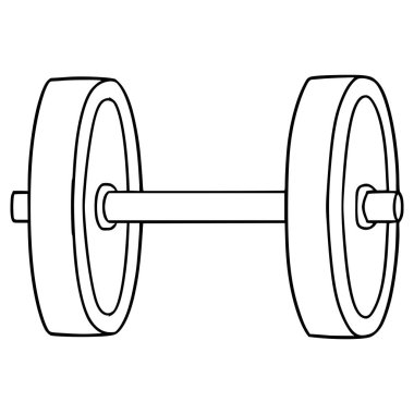 dambıl çizimi el çizimi ana hat vektörü