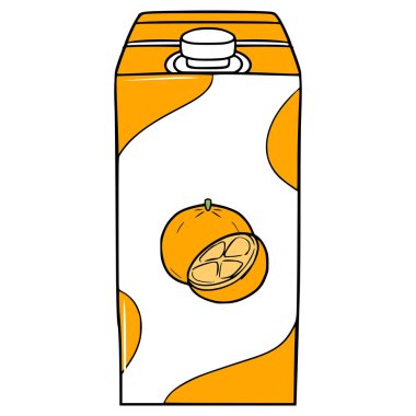 portakal suyu illüstrasyonu el çizimi izole vektör